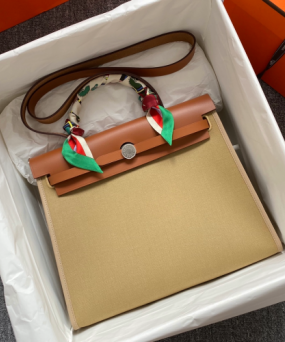 에르메스 에르백31 트렌치 퀴브르 골드브라운 은장